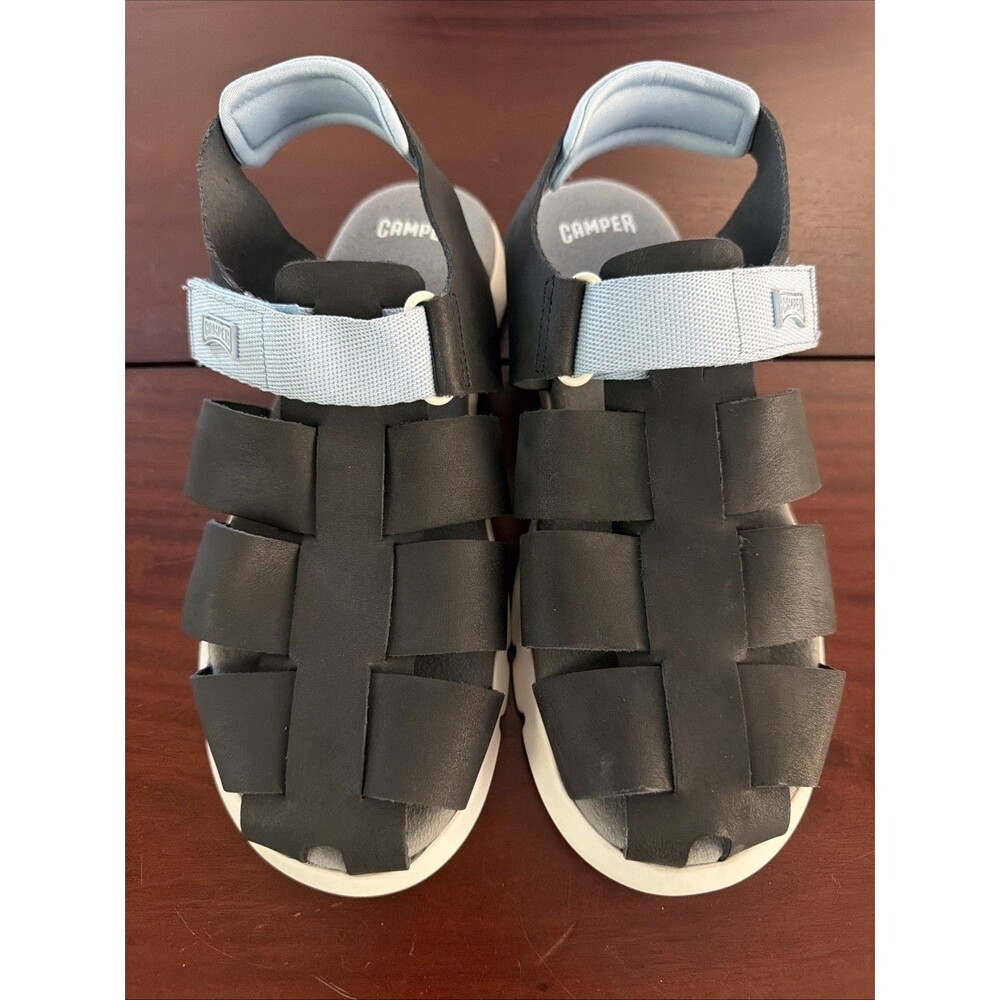 Camper Oruga Black Fisherman Sandals Size EU 37 (US Women's 7 / Big Kids 5)